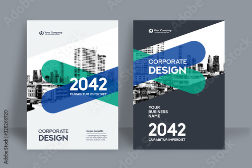 Corporate Book Cover Design Template in A4. Can be adapt to Brochure, Annual Report, Magazine,Poster, Business Presentation, Portfolio, Flyer, Banner, Website.