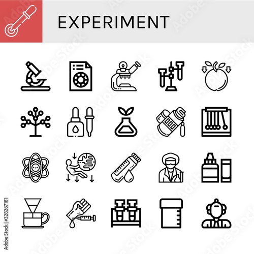 experiment simple icons set