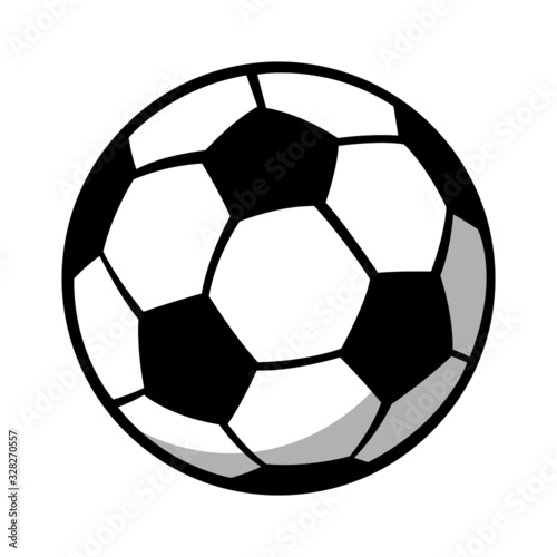 Cartoon soccer ball isolated on white background
