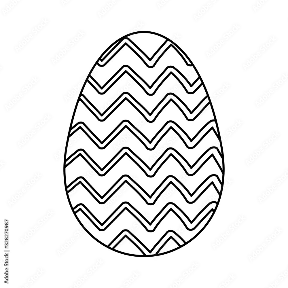 cute egg easter decorated with gemetric lines vector illustration design cute egg easter decorated with gemetric lines vector illustration design