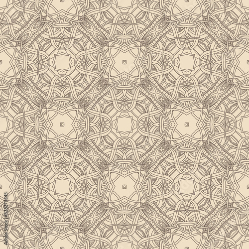 Vintage vector seamless flower pattern