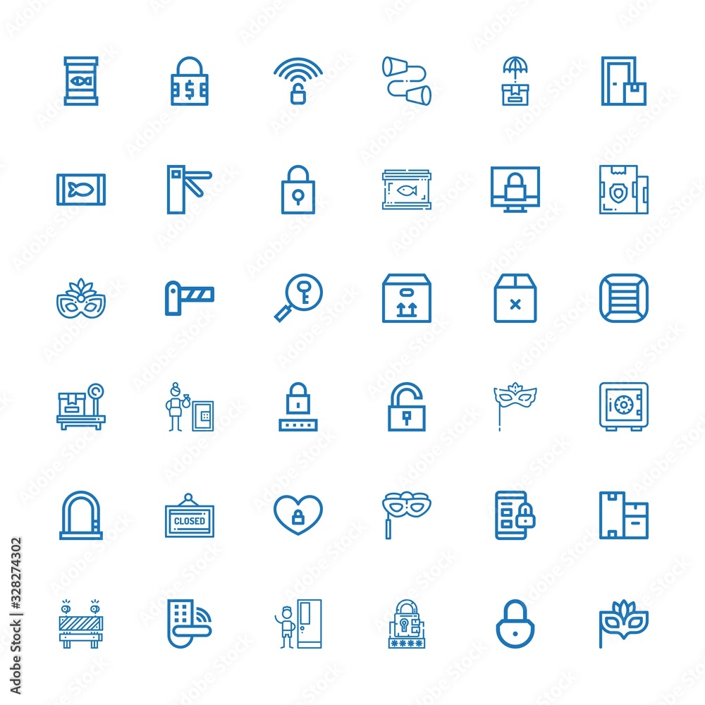 Editable 36 closed icons for web and mobile Editable 36 closed icons for web and mobile