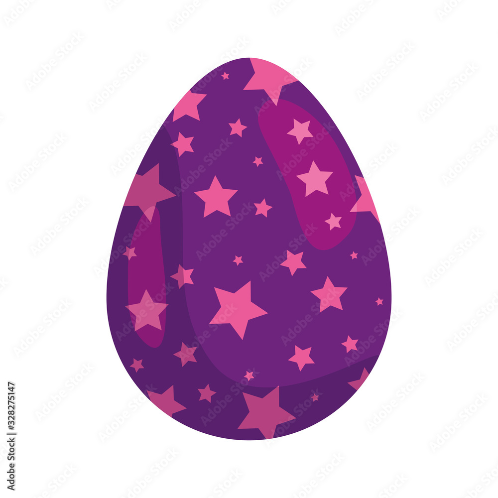 cute egg easter decorated with stars vector illustration design cute egg easter decorated with stars vector illustration design