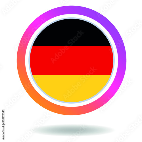 Flag of germany. Round icon for social networks. Ideal for bloggers. Bright design. Vector Free Download Flag of germany. Round icon for social networks. Ideal for bloggers. Bright design. Vector - GFXLoad
