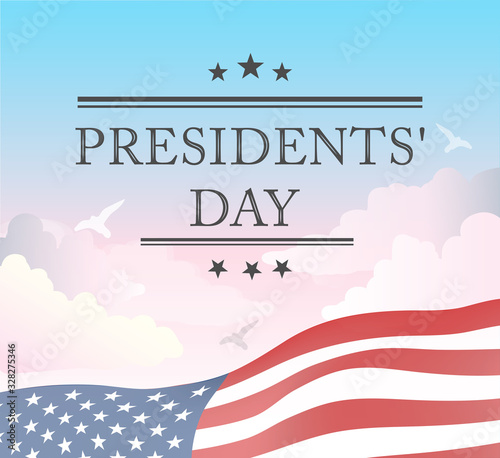 Presidents Day in USA typography vector design for greeting cards and poster. Design template celebration. Vector illustration.