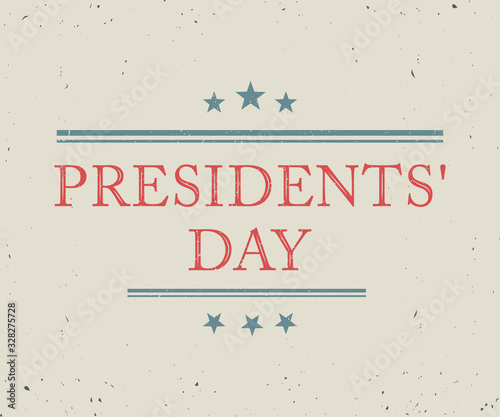 Presidents Day in USA typography vector design for greeting cards and poster. Design template celebration. Vector illustration.