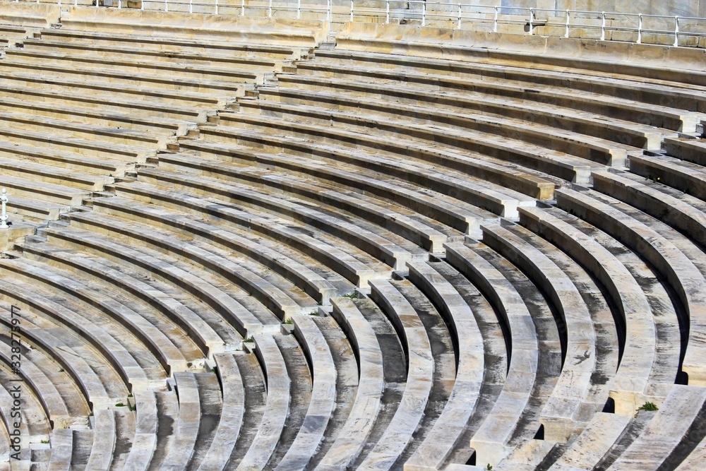 Empty seats in football stadium