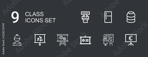 Editable 9 class icons for web and mobile