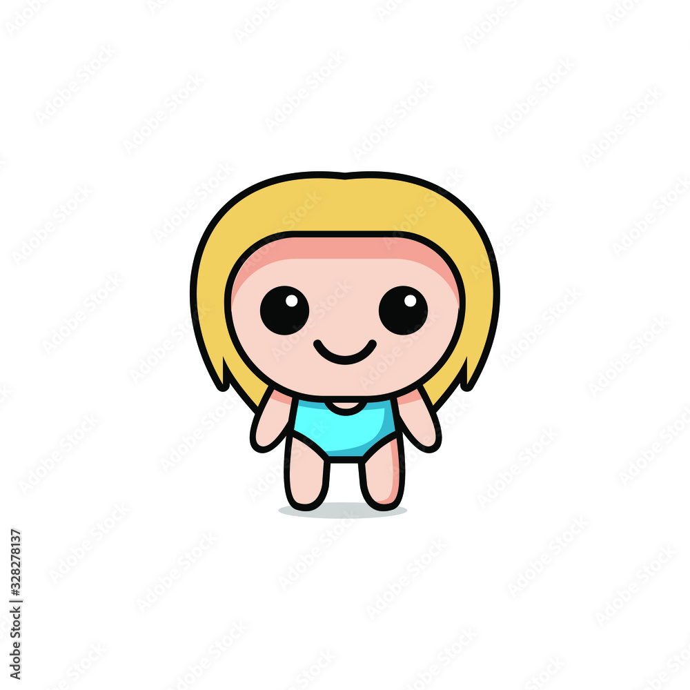 cute kawaii girl bikini character logo icon design vector illustration cute kawaii girl bikini character logo icon design vector illustration