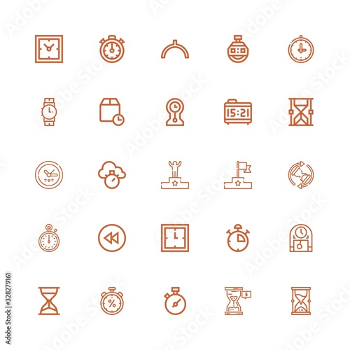 Editable 25 second icons for web and mobile