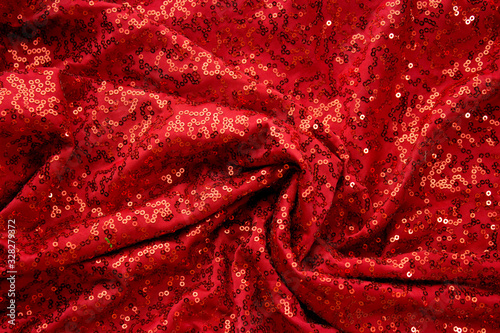 Wallpaper Mural red fabric with sequins texture background Torontodigital.ca