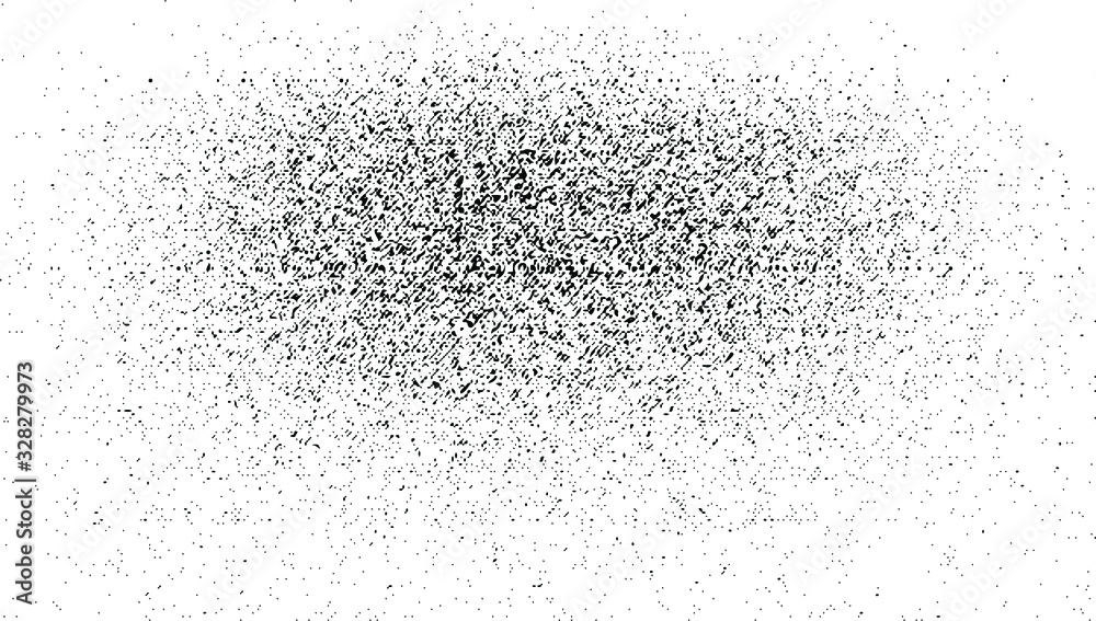 Abstract vector noise. Small particles of debris and dust. Distressed uneven background. Grunge texture overlay with rough and fine grains isolated on white background. Vector illustration. EPS10. Abstract vector noise. Small particles of debris and dust. Distressed uneven background. Grunge texture overlay with rough and fine grains isolated on white background. Vector illustration. EPS10.