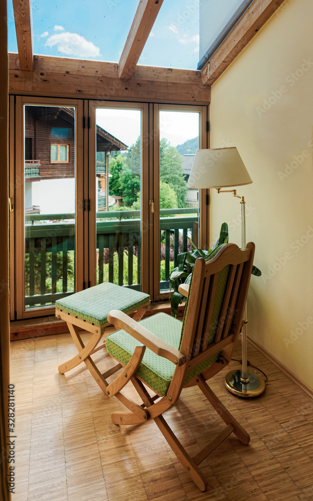 Modern Comfortable chair and indoor window