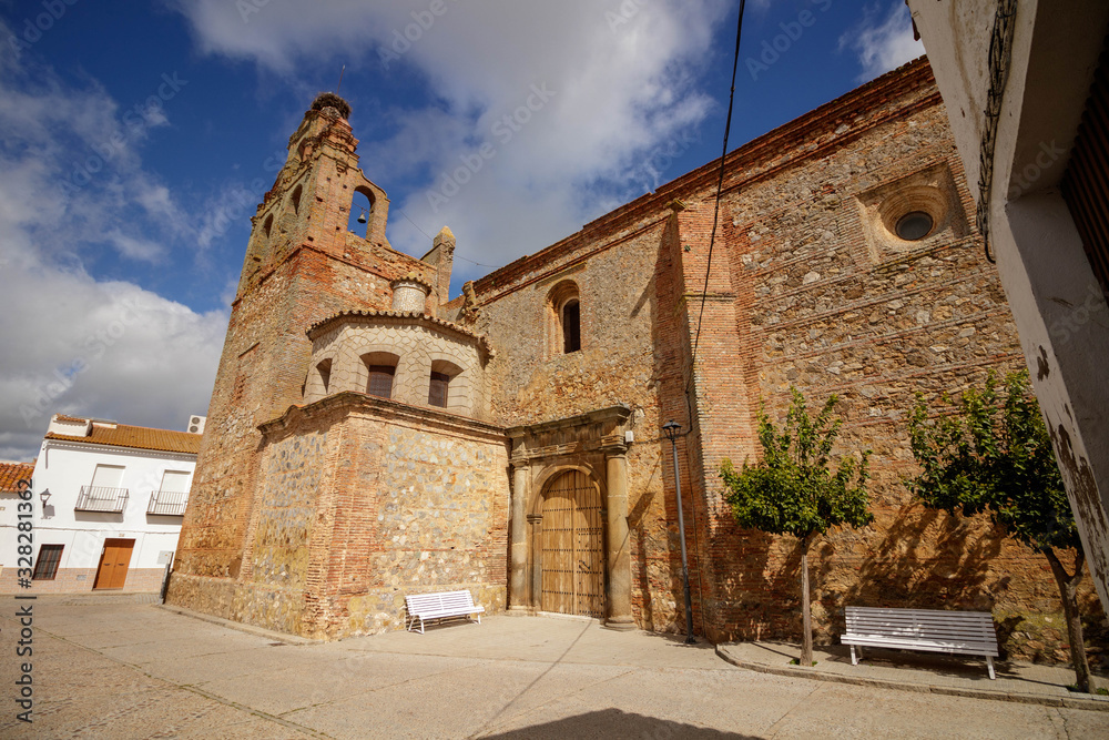 Small church in Villagarcia de la Torre Badajoz Spain