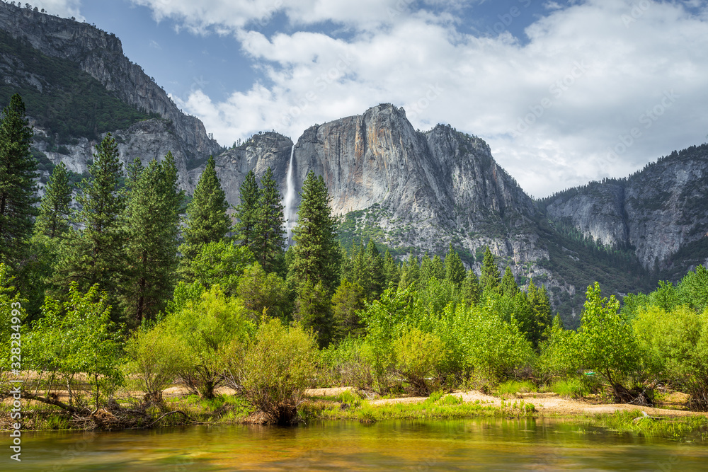 View of the Yosemite Falls the highest falls in Yosemite Park, California, USA. View of the Yosemite Falls the highest falls in Yosemite Park, California, USA.