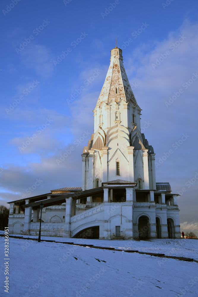 Church of the Ascension in Kolomenskoye, Moscow. UNESCO heritage.