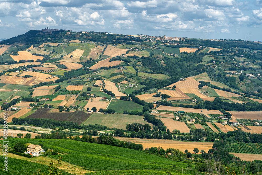 Rural landscape near Montefiore dell Aso, Marches, Italy