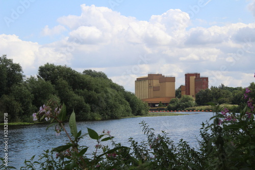 The flour mill on summers afternoon  Knottingley West Yorkshire near The Aire and Calder canal, Britain, UK photo