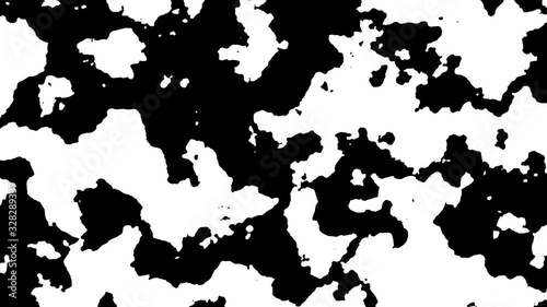 Abstract background animation of digital black and white noise pattern. Seamless loop animated background, wallpaper.