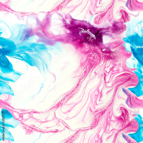 Abstract art seamless pattern, pink painting, creative hand painted background © Artlu