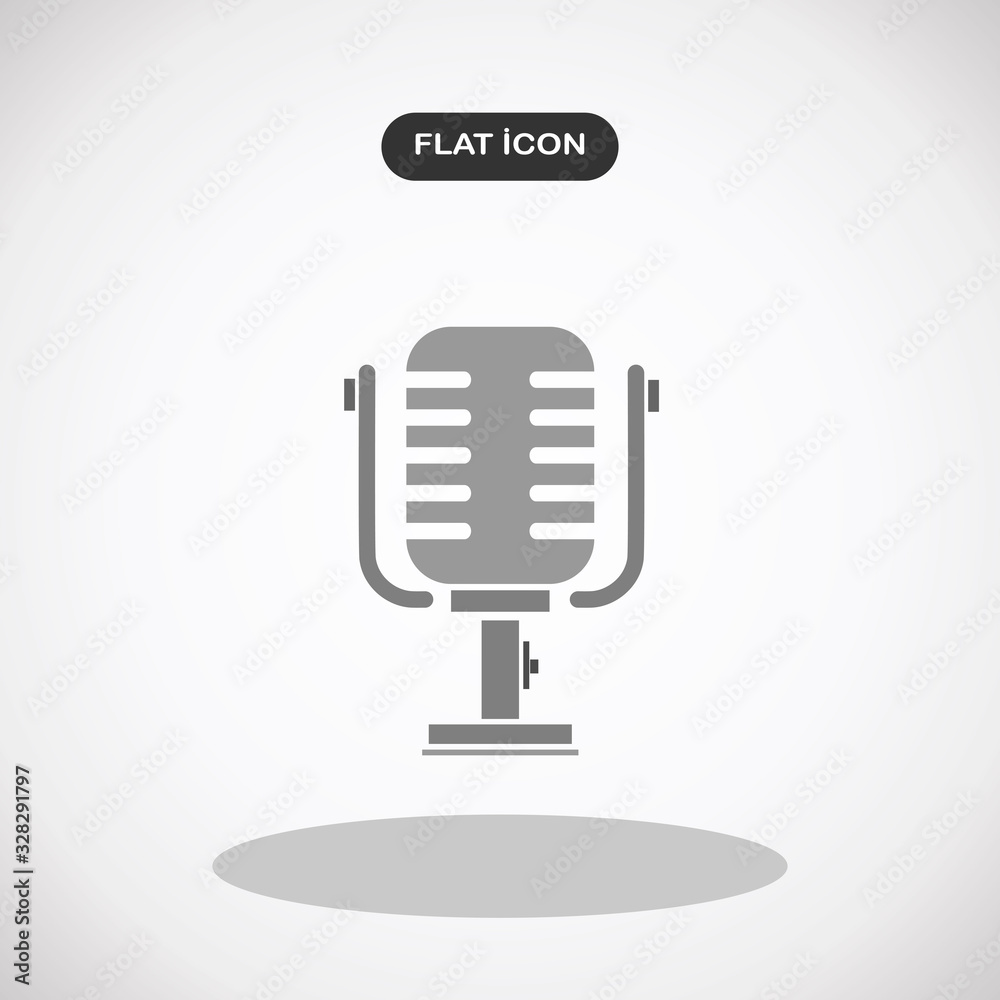 microphone icon. Vector. Simple logo vector illustration for graphic and web design. microphone icon. Vector. Simple logo vector illustration for graphic and web design.