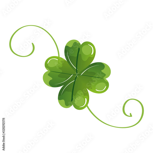 clover of four leafs isolated icon vector illustration designicon