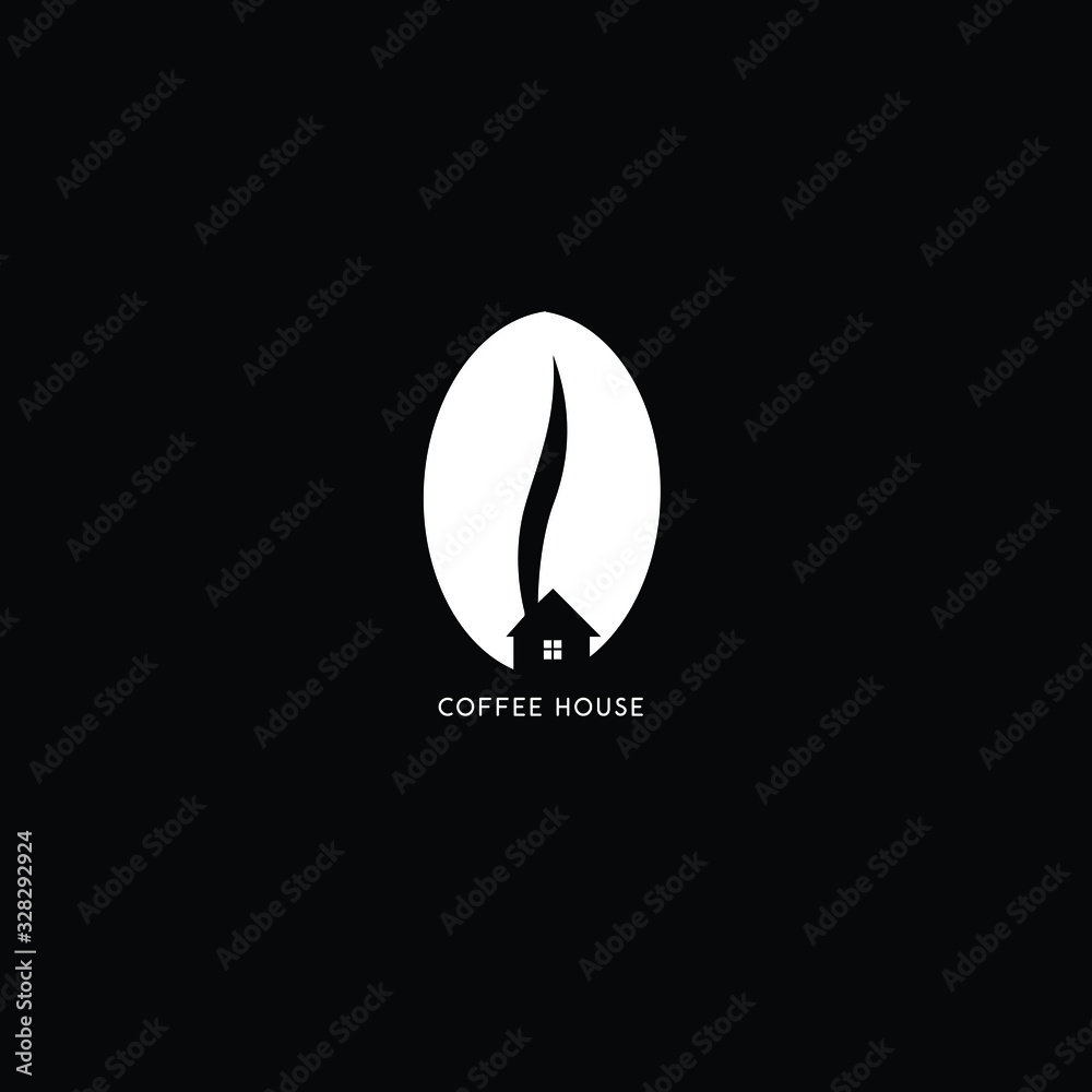 Creative Minimal Coffee Logo Design in Vector Format, Outstanding Professional Elegant Trendy Awesome Artistic Black and White Coffee Logo