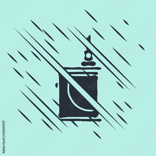 Black Electronic cigarette icon isolated on green background. Vape smoking tool. Vaporizer Device. Glitch style. Vector Illustration