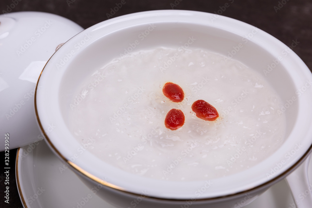 Prepared dessert bird's nest in a cup