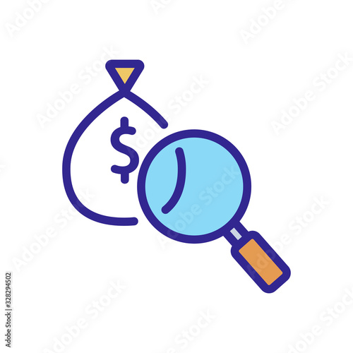 audit service icon vector. Thin line sign. Isolated contour symbol illustration