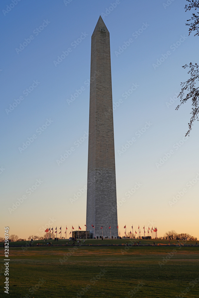 The landmark Washington Monument in Washington, DC, USA