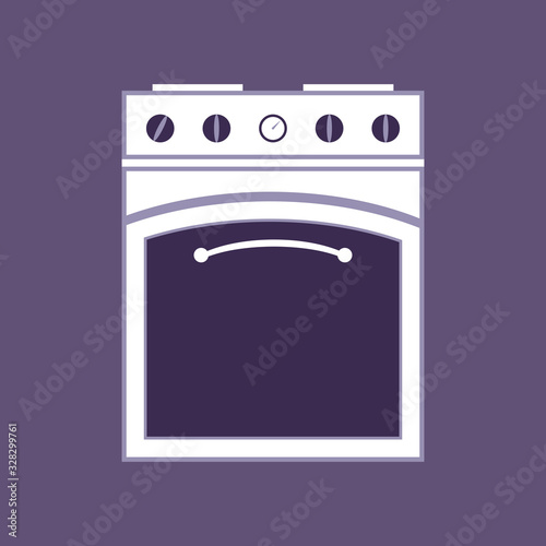 Kitchen stove isolated. Household kitchen appliances.