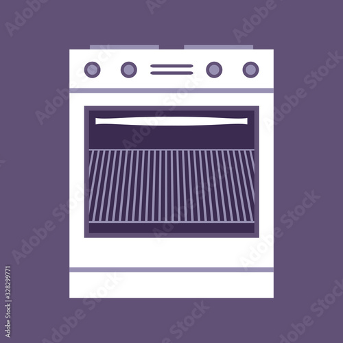 Kitchen stove isolated. Household kitchen appliances.
