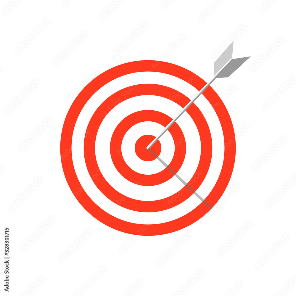 target with arrow on white background. Vector EPS 10 target with arrow on white background. Vector EPS 10