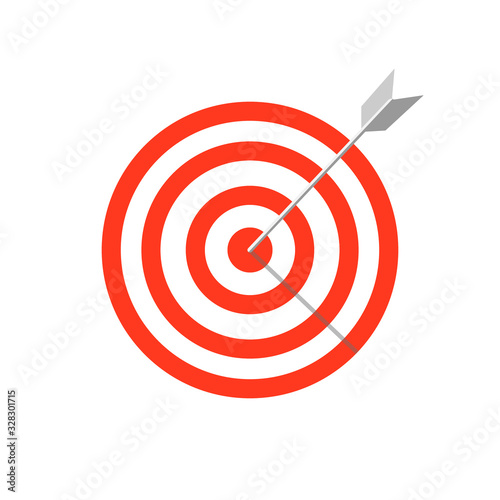 target with arrow on white background. Vector EPS 10