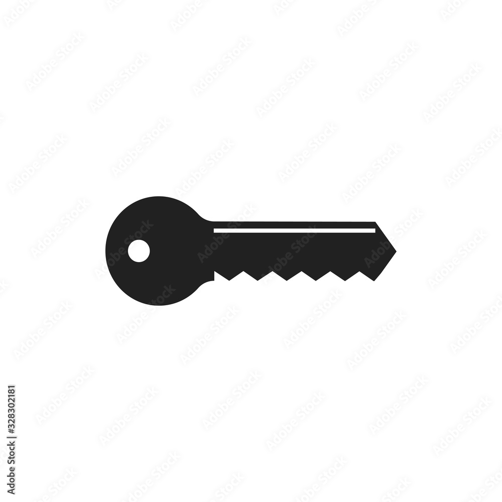 Key isolated icon vector on white background. Icon for web design Key isolated icon vector on white background. Icon for web design