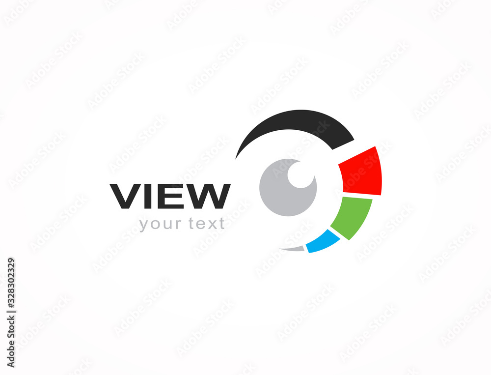 Optic Vision colored logo silhouette eye Optic Vision colored logo silhouette eye