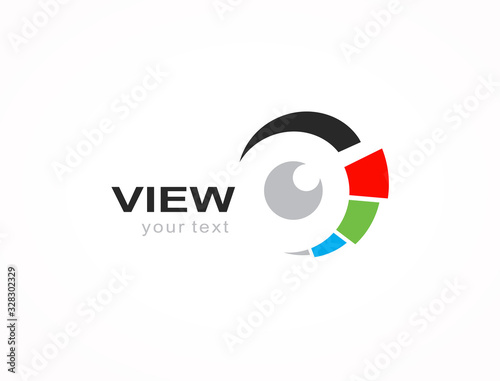 Optic Vision colored logo silhouette eye