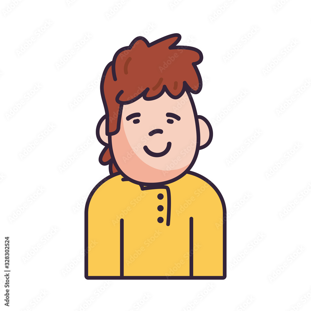 Isolated avatar man fill style icon vector design