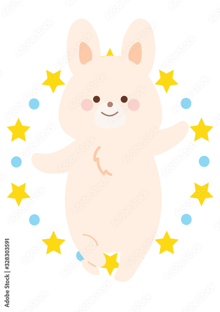 跳ねるうさぎのイラスト 跳ねるうさぎのイラスト