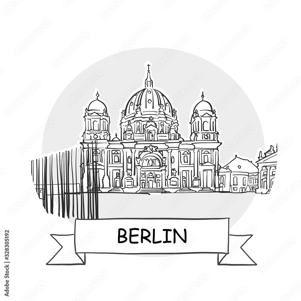 Berlin Cityscape Vector Sign