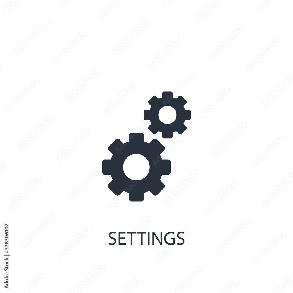 Gear icon. Simple business element illustration. Gear icon. Simple business element illustration.