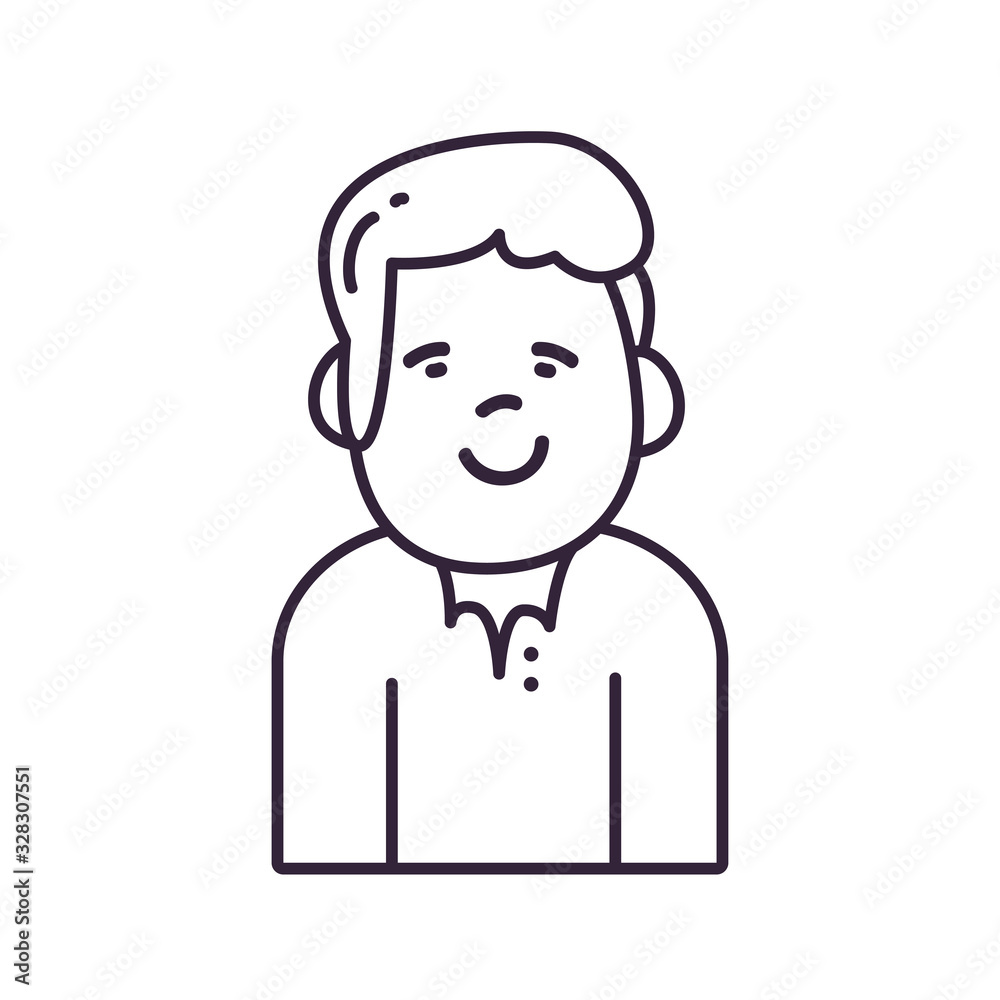 Isolated avatar man line style icon vector design