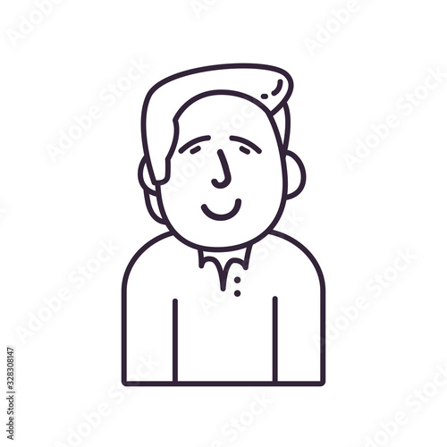 Isolated avatar man line style icon vector design