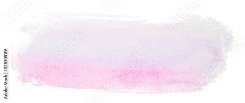 Pink watercolor stain light. on white background.