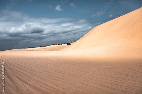 Scenery sand dunes in Muine desert at Vietnam