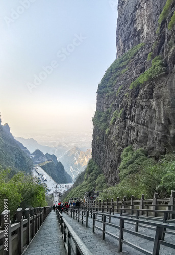 staircase stone onThe Heaven's Gate, national park Zhangjiajie,The Tianmen Mountain,China