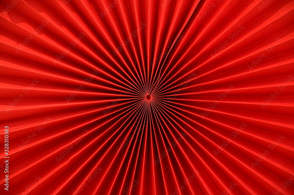 Radial red origami background