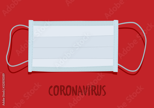 Concept de la protection face au risque de contagion d’une épidémie de grippe ou de Coronavirus, avec un masque respiratoire de protection. 