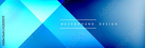 Abstract background - squares and lines composition created with lights and shadows. Technology or business digital template